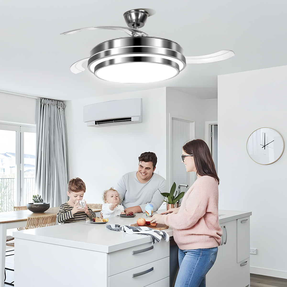 Foto 7 | Ventilador De Techo Con Control Remoto Lámpara Led 42''