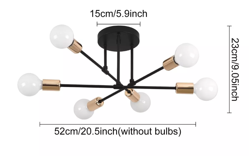 Foto 3 pulgar | Lámpara De Techo Xtellar Spider Colgante Y Moderna Con 6 Luces