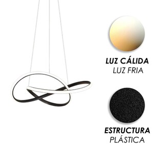 Foto 6 | Lámpara Colgante Led Interior Moderna Luz Cálida y Fría