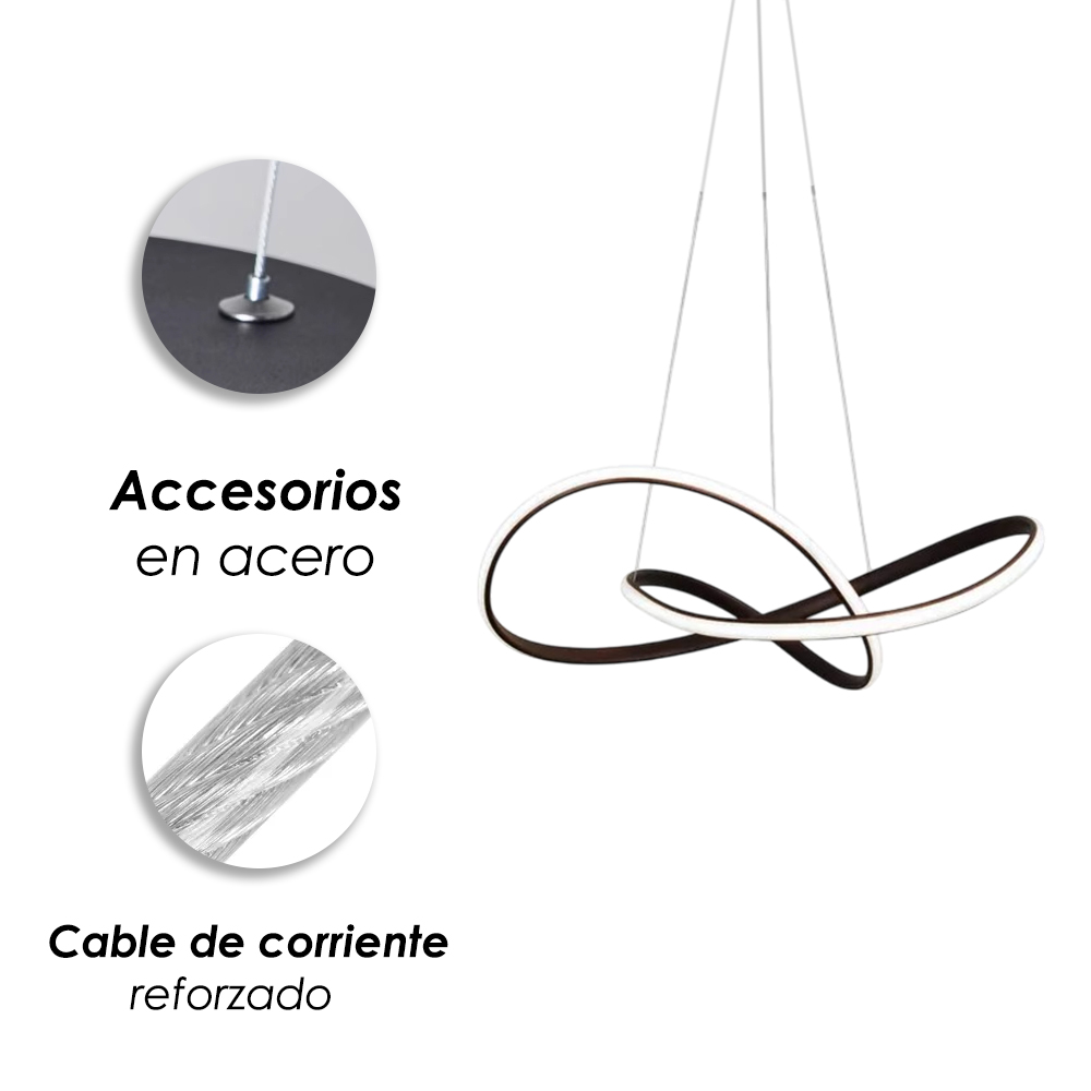 Foto 7 | Lámpara Colgante Led Interior Moderna Luz Cálida y Fría