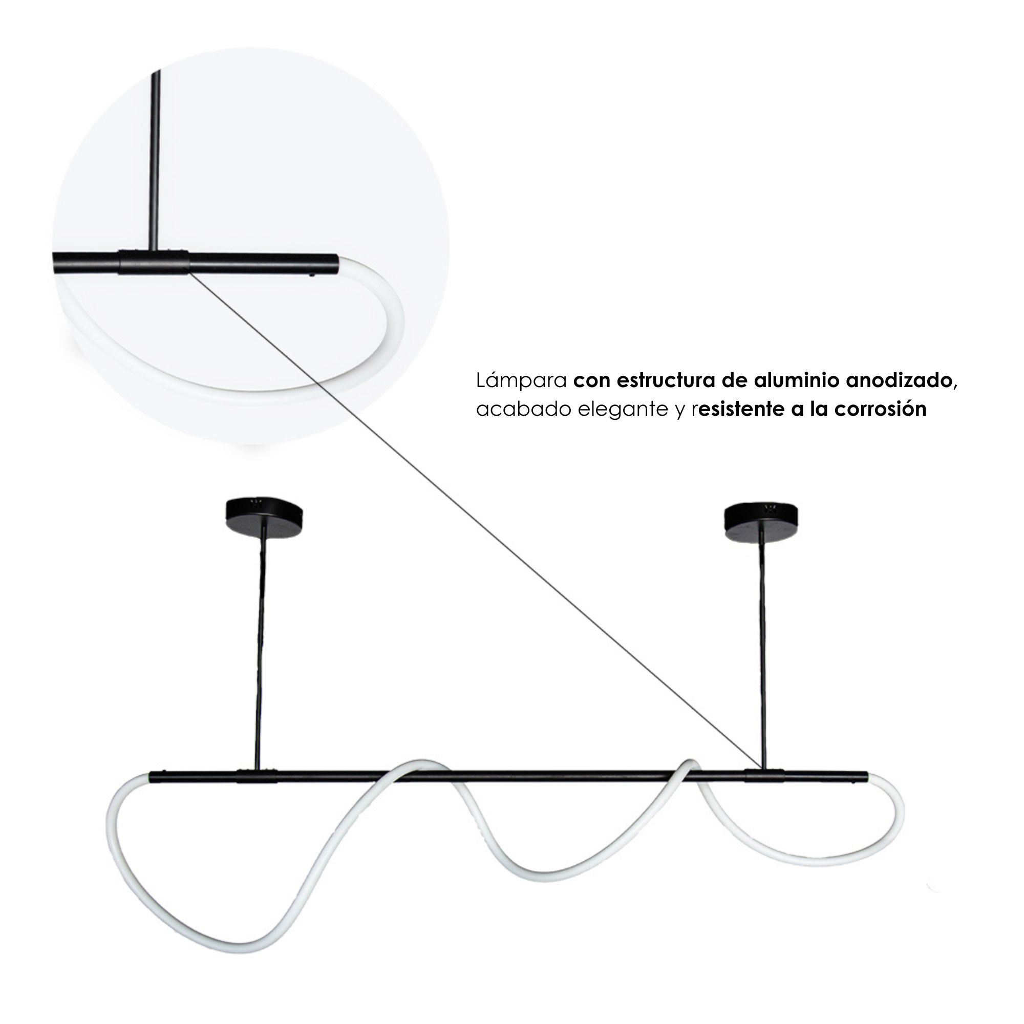 Foto 7 pulgar | Lámpara Colgante Ilios Innova Led Aluminio Anodizado