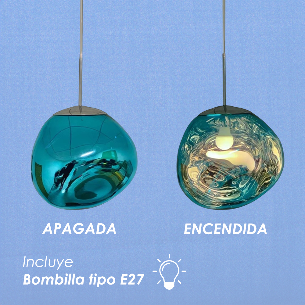 Foto 8 | Lámpara Colgante Ilios Innova Lava Cromado Azul Altura Ajustable