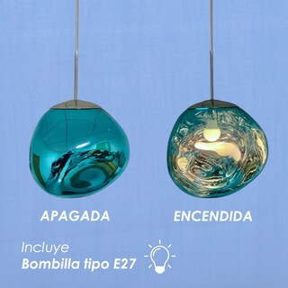 Foto 8 | Lámpara Colgante Ilios Innova Lava Cromado Azul Altura Ajustable