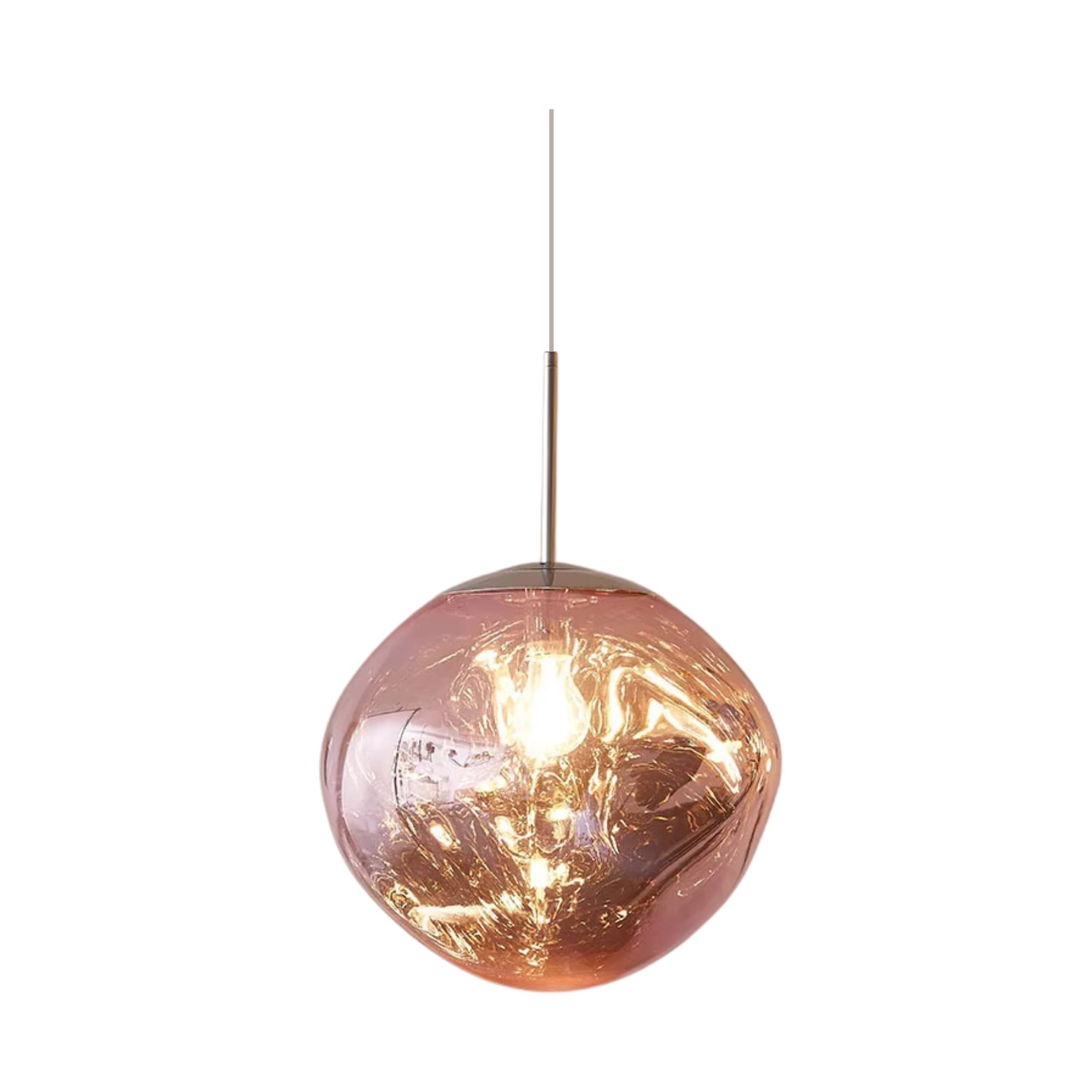 Ilios Innova | Lámpara Colgante Acrílica Moderna 20cm Color Rosa Diseño Contemporáneo