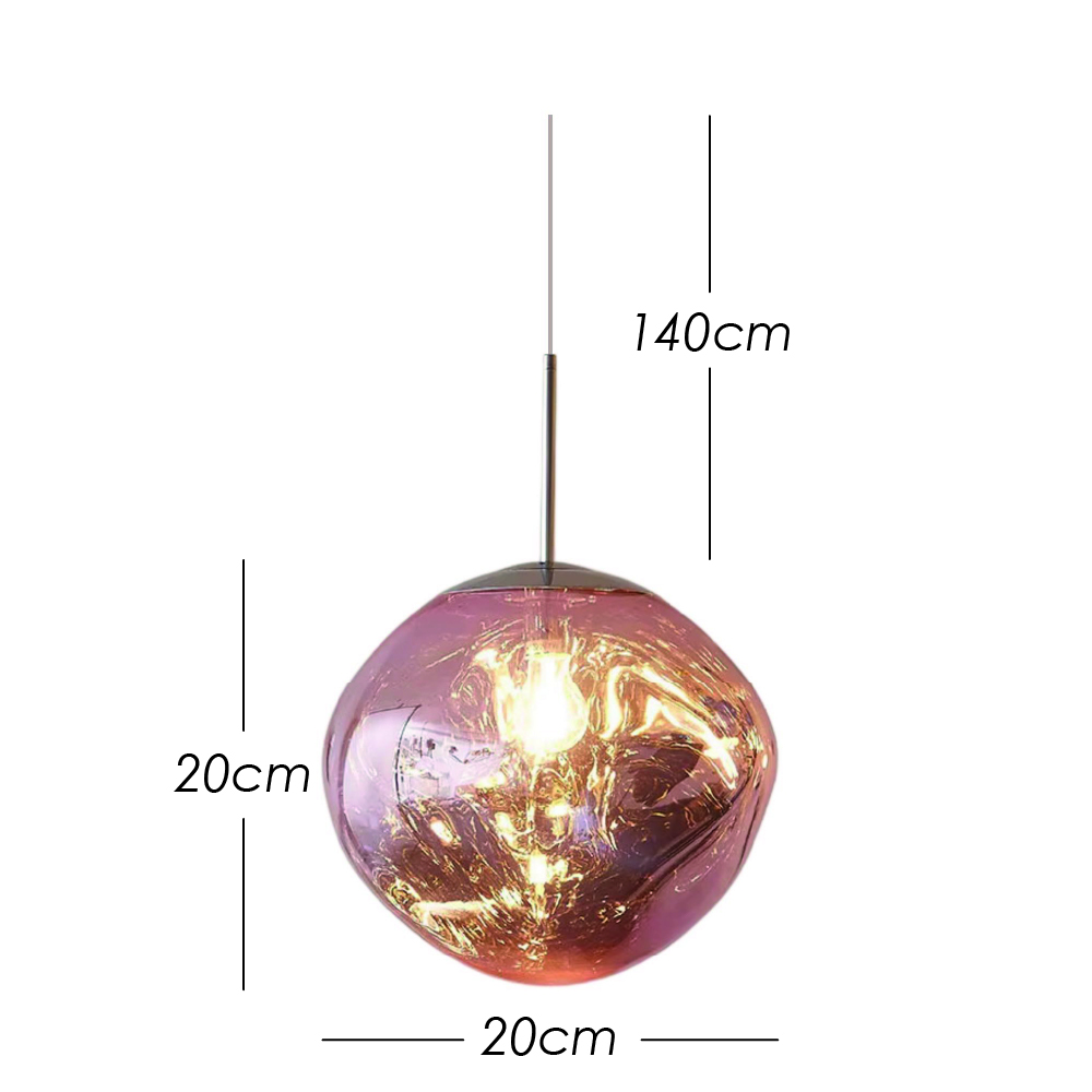 Foto 3 pulgar | Ilios Innova | Lámpara Colgante Acrílica Moderna 20cm Color Rosa Diseño Contemporáneo