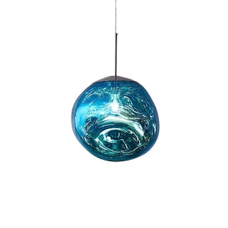 Foto 1 | Lámpara Colgante Ilios Innova Lava Acrílico Cromado Azul 28 cm Altura Ajustable