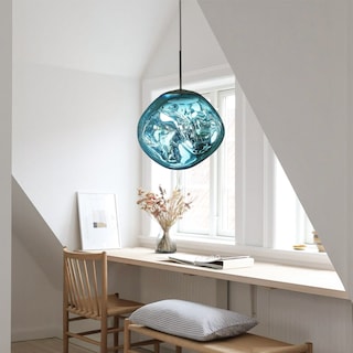 Foto 4 | Lámpara Colgante Ilios Innova Lava Acrílico Cromado Azul 28 cm Altura Ajustable