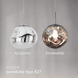 Foto 5 | Lámpara Colgante Lava Acrílico Cromado 28 cm
