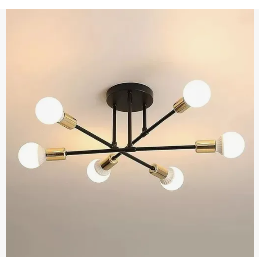 Lámpara De Techo Semiempotrada Moderna De 6 Luces