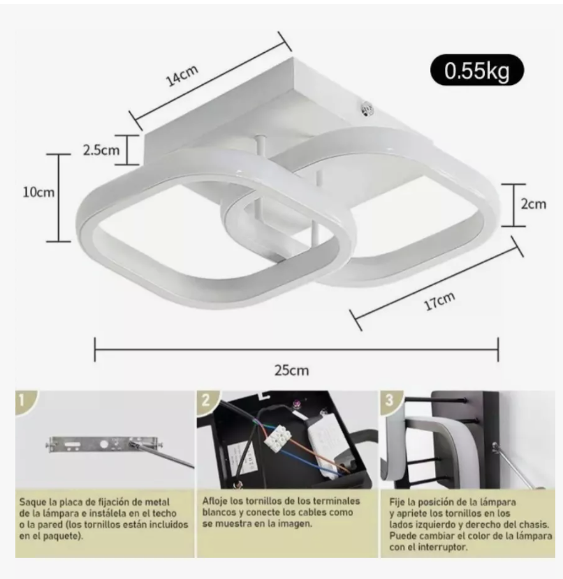 Foto 2 | Luz De Techo Led Para Baño, Cocina Y Comedor