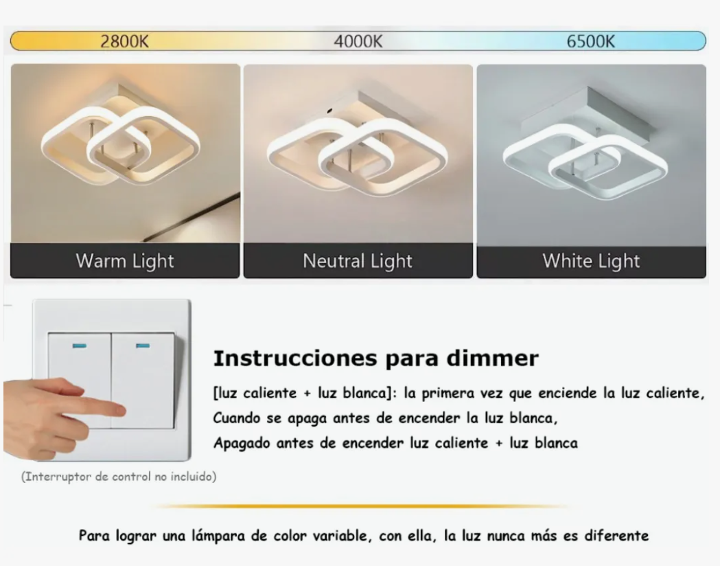 Foto 5 | Luz De Techo Led Para Baño, Cocina Y Comedor