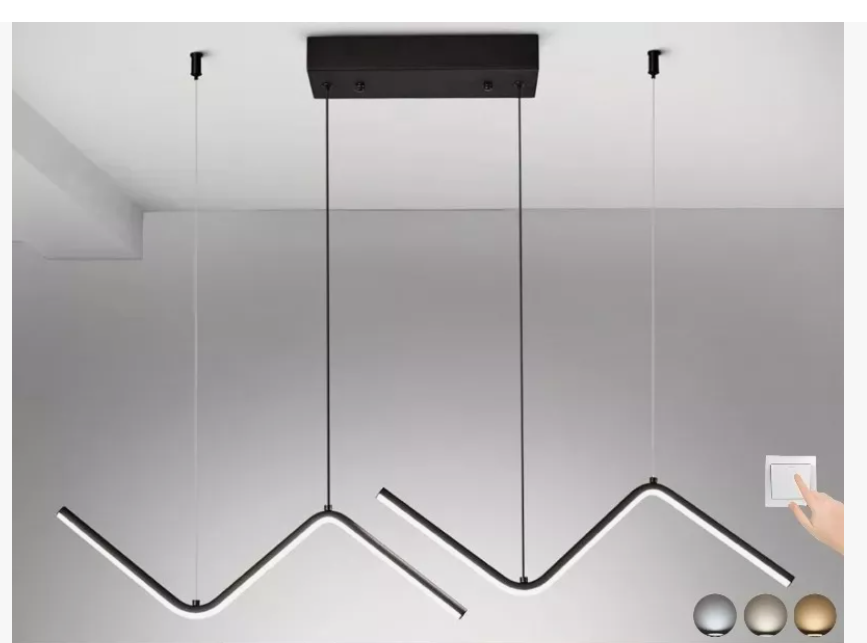 Foto 1 | Lámpara Colgante Led De Tres Colores Ajustable De Tecnología