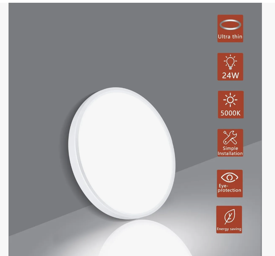 Foto 3 pulgar | Lámpara De Techo Led Decorativa Tipo Plafón De 24w Y 3100 Lm