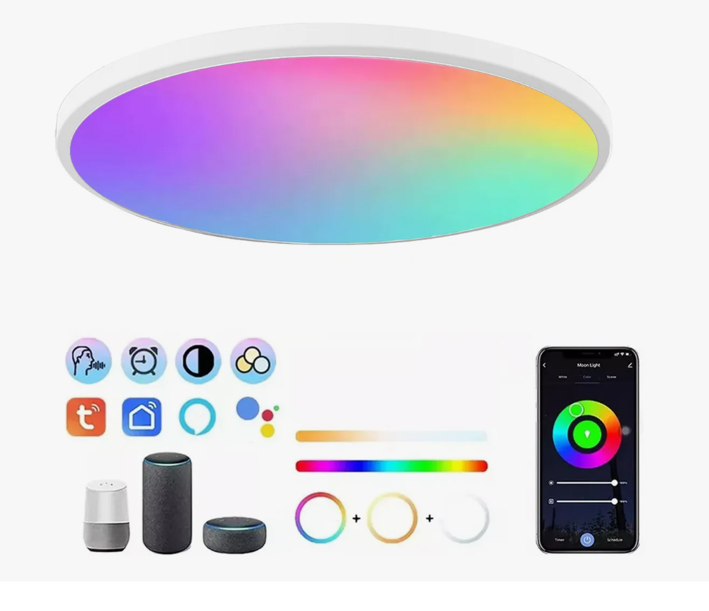Lámparas De Techo Decorativa Para Sala Inteligente Alexa Rgb