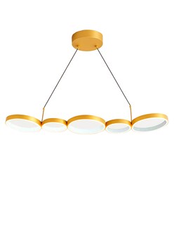 Foto 1 | Lampara Decorativo Suspendido Para Sala De Aluminio Y Silicona, Acabado Dorado, Con Control Remoto – 1 Unidad