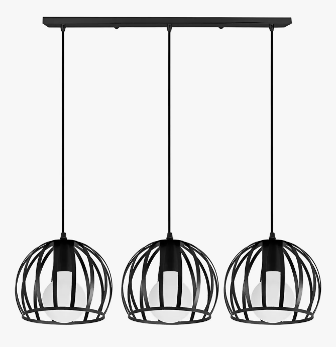 Lámpara de Techo Negra 145 cm