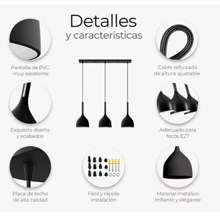 Foto 5 | Lámpara Colgante Tucson Candelabro 3