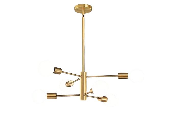Foto 1 | Moderno Xtellar Colgante De Techo, 6 Luces De Color Dorado, Lámpara