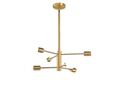 Foto 1 | Moderno Xtellar Colgante De Techo, 6 Luces De Color Dorado, Lámpara