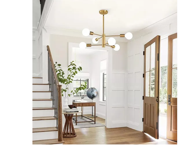 Foto 4 | Moderno Xtellar Colgante De Techo, 6 Luces De Color Dorado, Lámpara