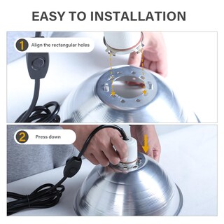 Foto 7 | Enchufe De Lámpara Tipo Pinza Con Reflector De Aluminio De 10.5 Pulgadas - Venta Internacional.