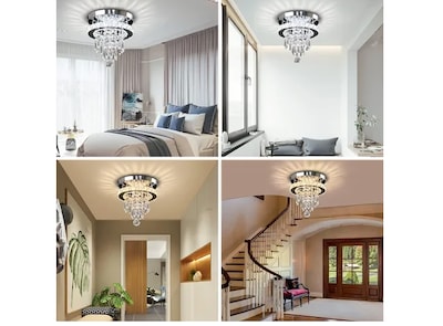 Foto 5 | Lámpara Xtellar De Techo Colgantes Cristal Luz Moderna Lujoso 3modos