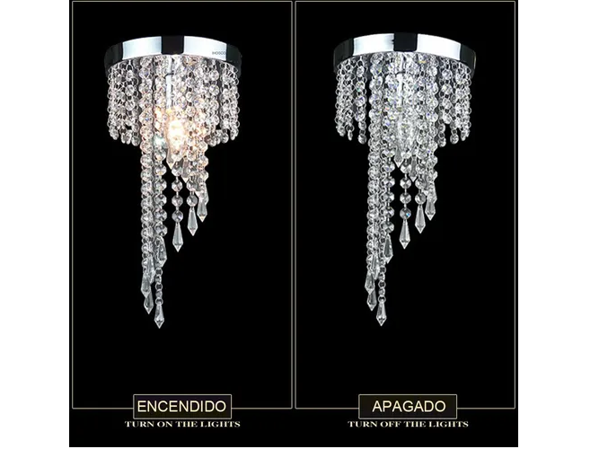 Foto 4 | Lámpara Xtellar De Techo Decorativa Cristal Moderna Sala Recamara