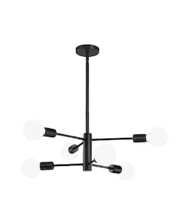 Foto 1 | Lámpara De Techo Xtellar Con Estilo Medieval, Iluminación De 6 Luces Colgantes En Color Negro