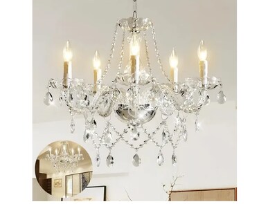 Foto 1 | Lámpara Colgante Xtellar De Cristal, Estilo Vintage, Elegante Y Moderna Con 6 Luces