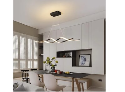 Foto 2 | Xtellar Lámpara De Techo Led Moderna Colgante 3000k-6000k, Iluminación Minimalista De Cocina En Color Chic Negro