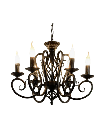 Foto 1 | Lámparas De Techo Vintage Xtellar Con Estilo Francés, Candelabro De 6 Luces, Color Negro: Iluminación Elegante Pa