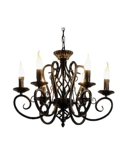 Foto 1 | Lámparas De Techo Vintage Xtellar Con Estilo Francés, Candelabro De 6 Luces, Color Negro: Iluminación Elegante Pa