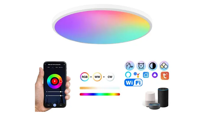 Xtellar Iluminación Inteligente Para El Hogar - Lámpara De Techo Rgb Versátil Y Decorativa Para Sala, Compatible Co