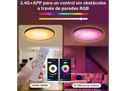 Foto 3 | Ilumina Tu Mundo Con Xtellar Lámparas Led De Techo 24w Rgb, Control Inteligente Y Ajustable Para Ambientes Vibrantes