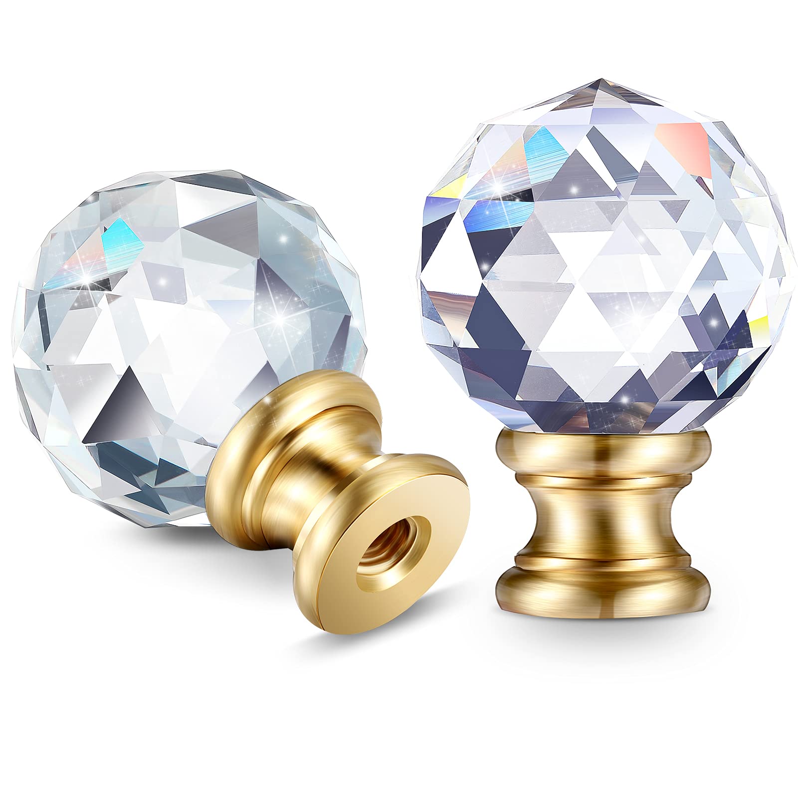 Foto 1 | Lámpara Finial Mudder Crystal Con Base De Cromo Pulido, 4,4 Cm, 2 P - Venta Internacional.