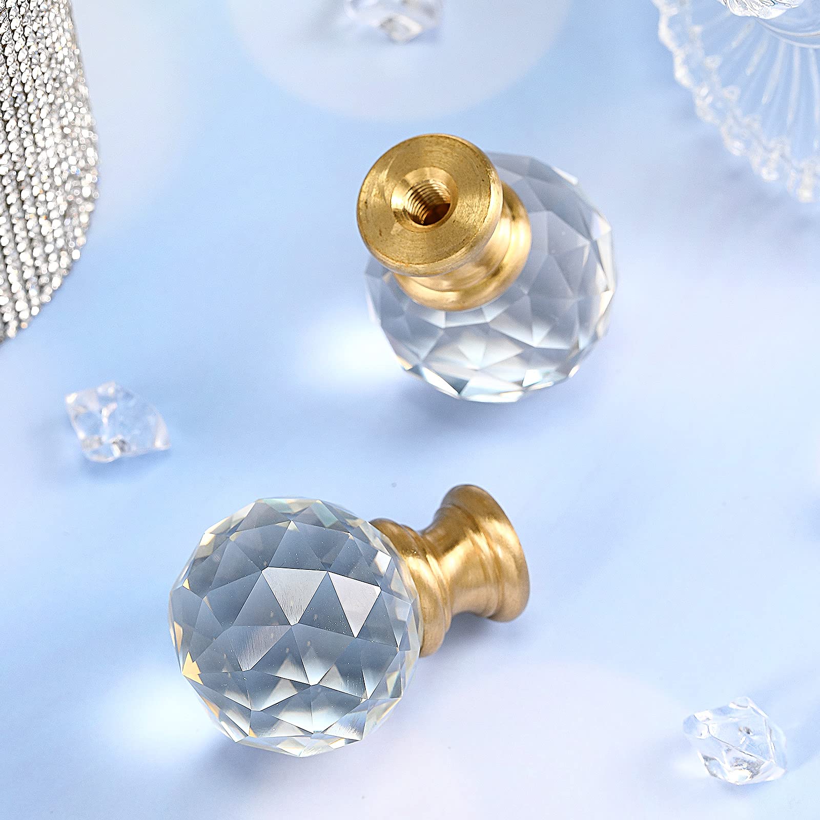 Foto 6 | Lámpara Finial Mudder Crystal Con Base De Cromo Pulido, 4,4 Cm, 2 P - Venta Internacional.