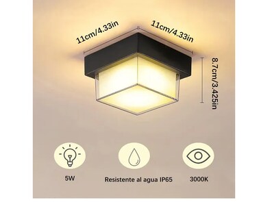 Foto 4 | Lámpara De Pared Xtellar, Moderna E Impermeable Para Exteriores Con Control De Voz Y Ajuste De Luz 3000k