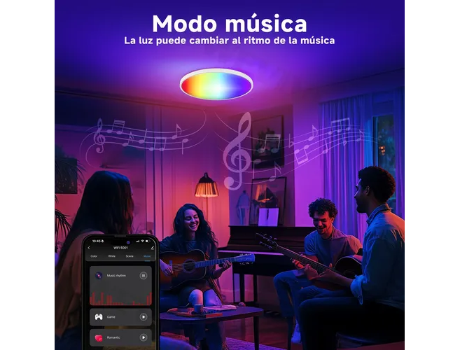 Foto 3 pulgar | Lámpara De Techo Xtellar Con Luz Rgb Y Control Wifi, Ideal Para Embellecer Su Sala Con Alexa