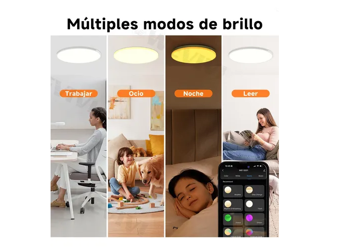 Foto 6 pulgar | Lámpara De Techo Xtellar Con Luz Rgb Y Control Wifi, Ideal Para Embellecer Su Sala Con Alexa