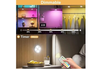 Foto 4 | Xtellar Lámpara De Luces Led Rgb Recargables Con Sensor De Movimiento - Set De 3
