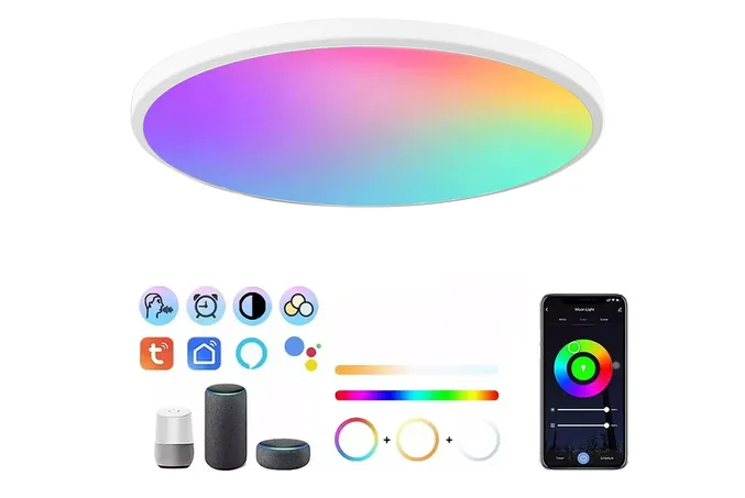 Foto 2 pulgar | Luces Decorativas Xtellar Inteligentes Para El Hogar, Lámpara De Techo Rgb Con Alexa, Transforma Tu Espacio