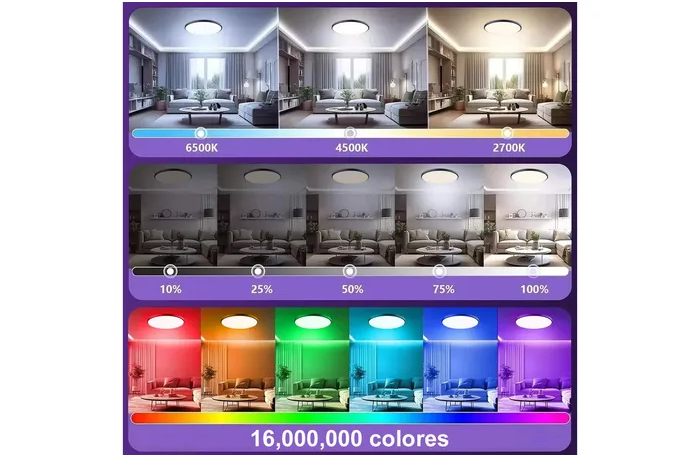Foto 3 pulgar | Luces Decorativas Xtellar Inteligentes Para El Hogar, Lámpara De Techo Rgb Con Alexa, Transforma Tu Espacio