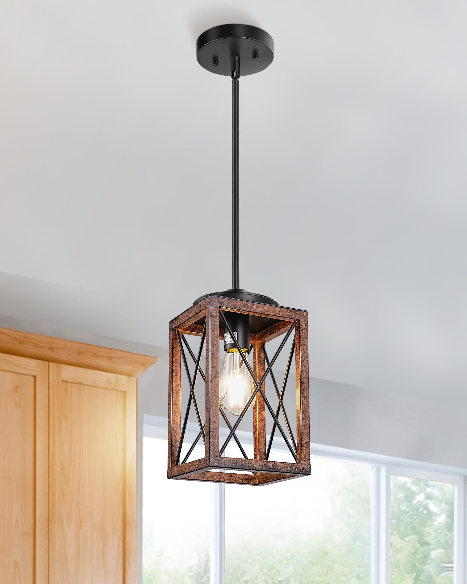 Foto 2 pulgar | Lámpara Colgante Dewenwils Farmhouse Con Acabado De Madera, 120 Cm - Venta Internacional.