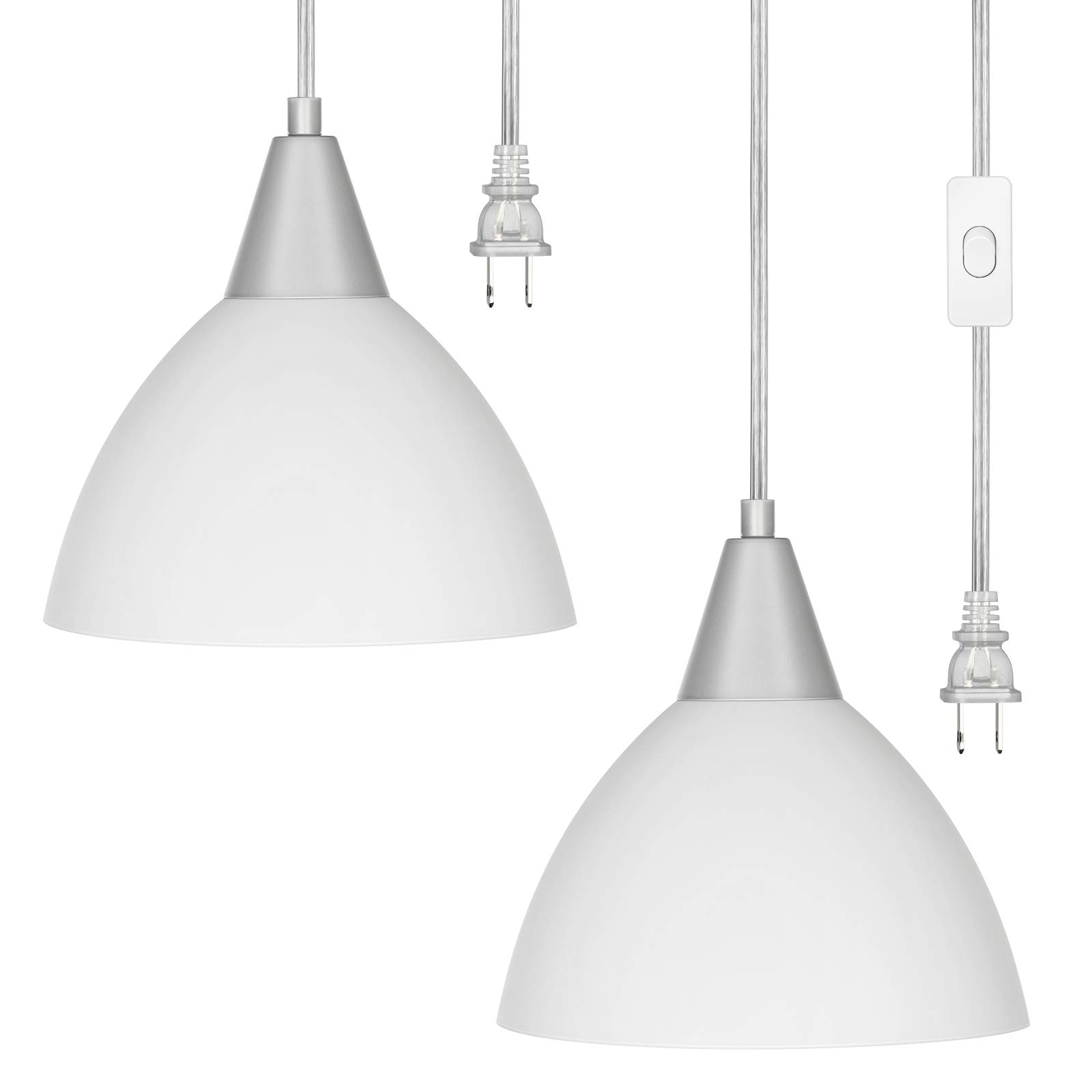 Foto 1 | Lámpara Colgante Enchufable Dewenwils Para Colgar Con Cable De 4,5 M, Paquete De 2 - Venta Internacional.