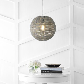 Foto 4 | Lámpara Colgante Jonathan Y Luna Led De 40 Cm, Tejido Bohemio, Ratán - Venta Internacional.
