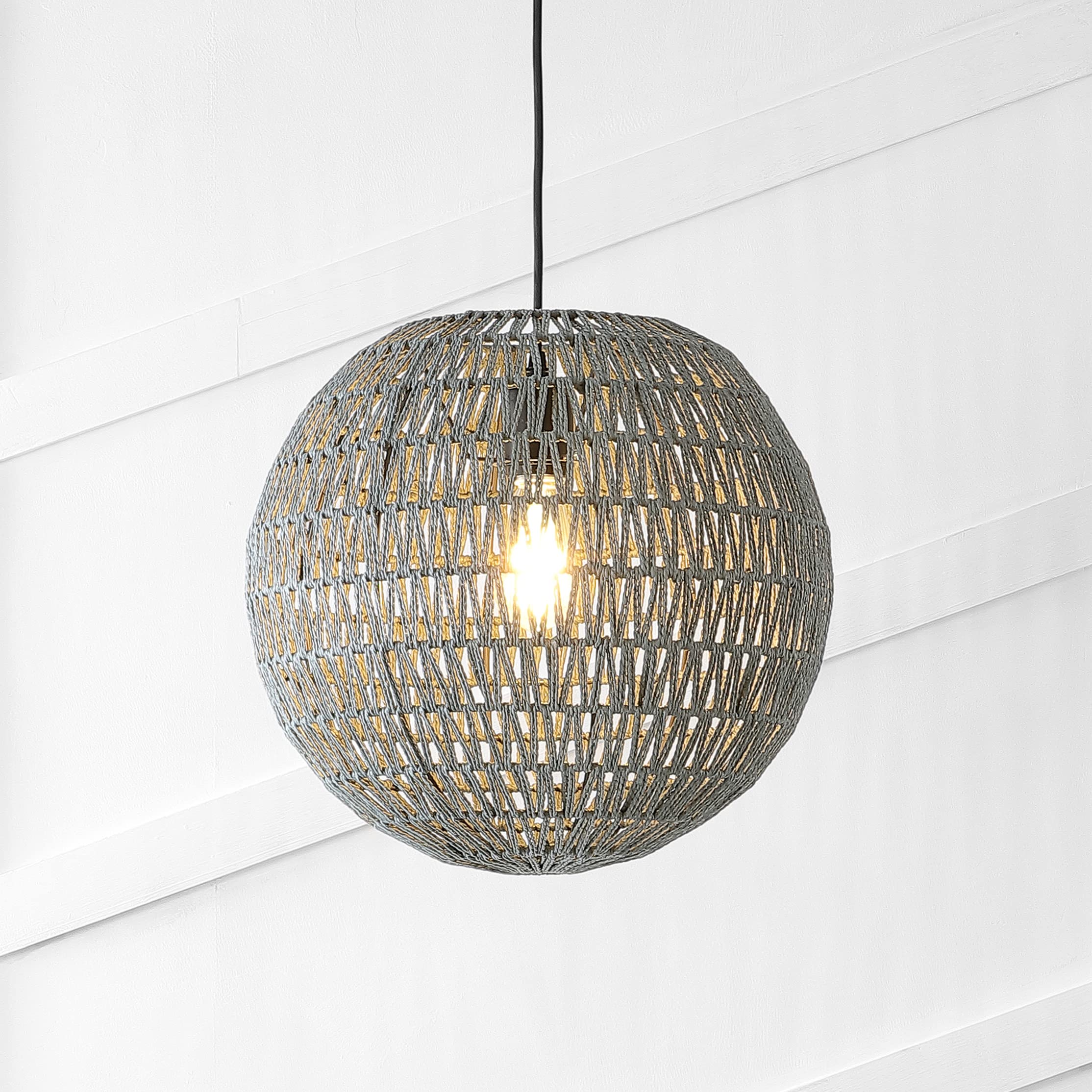 Foto 6 | Lámpara Colgante Jonathan Y Luna Led De 40 Cm, Tejido Bohemio, Ratán - Venta Internacional.