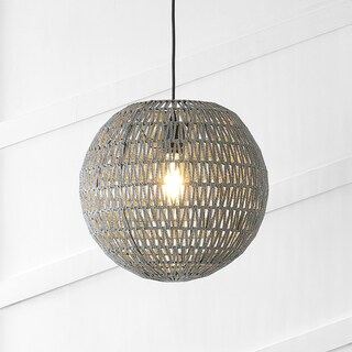 Foto 6 | Lámpara Colgante Jonathan Y Luna Led De 40 Cm, Tejido Bohemio, Ratán - Venta Internacional.
