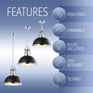 Foto 5 | Colgante De Cocina Jonathan Y Jyl9536b Homer 13 Vintage Led - Venta Internacional.