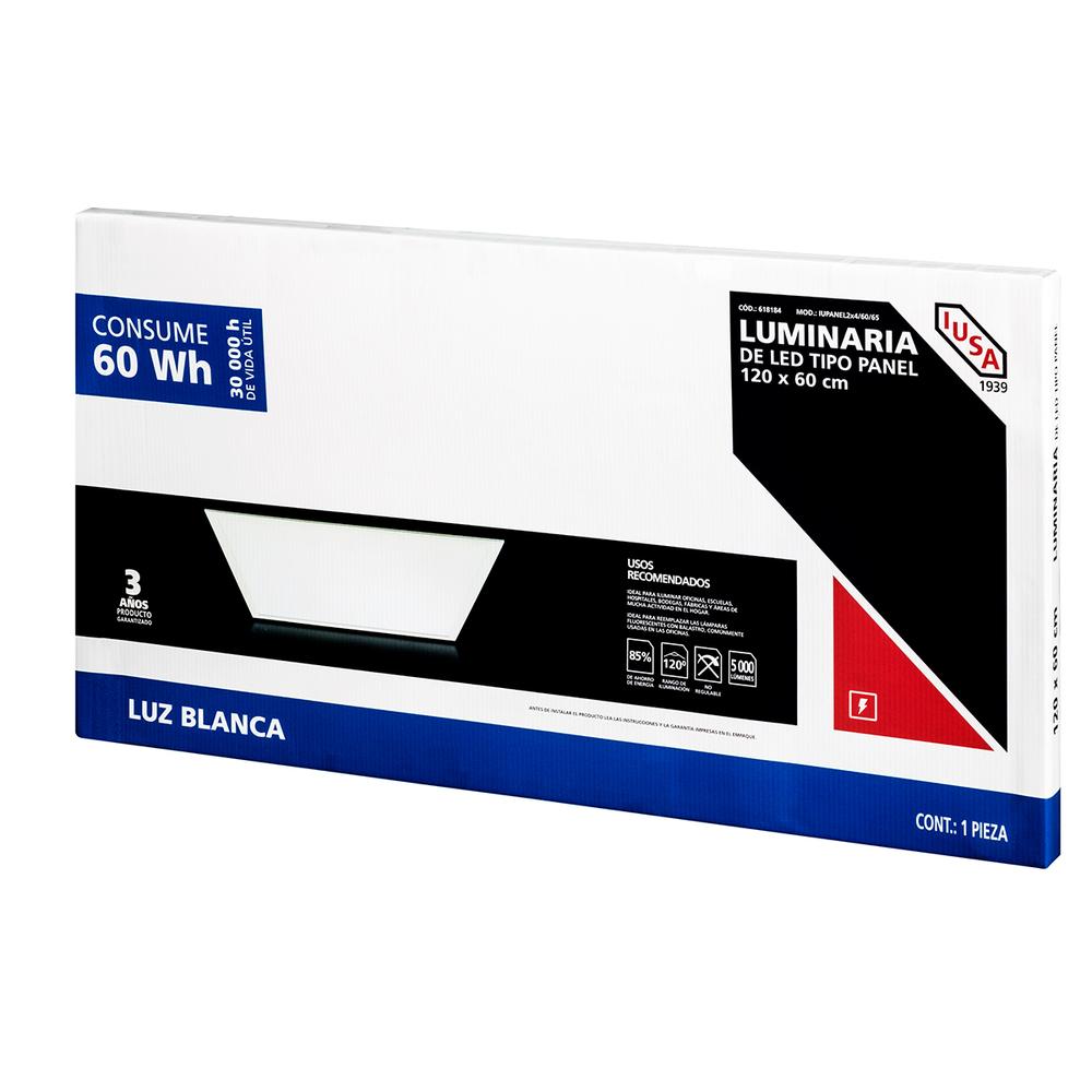 Foto 4 | Panel Led Rectangular Con Tensores Iusa 60 W Color Blanco
