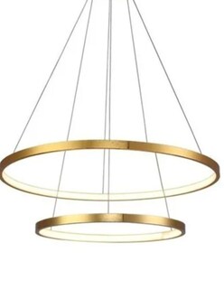 Foto 2 | Lámpara de Techo 2 Aros 100 cm